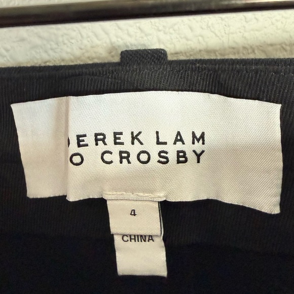 Derek Lam 10 Crosby Cropped Flare Trouser Pant Black Eyelet Embroidery Women’s 4 - Picture 7 of 11